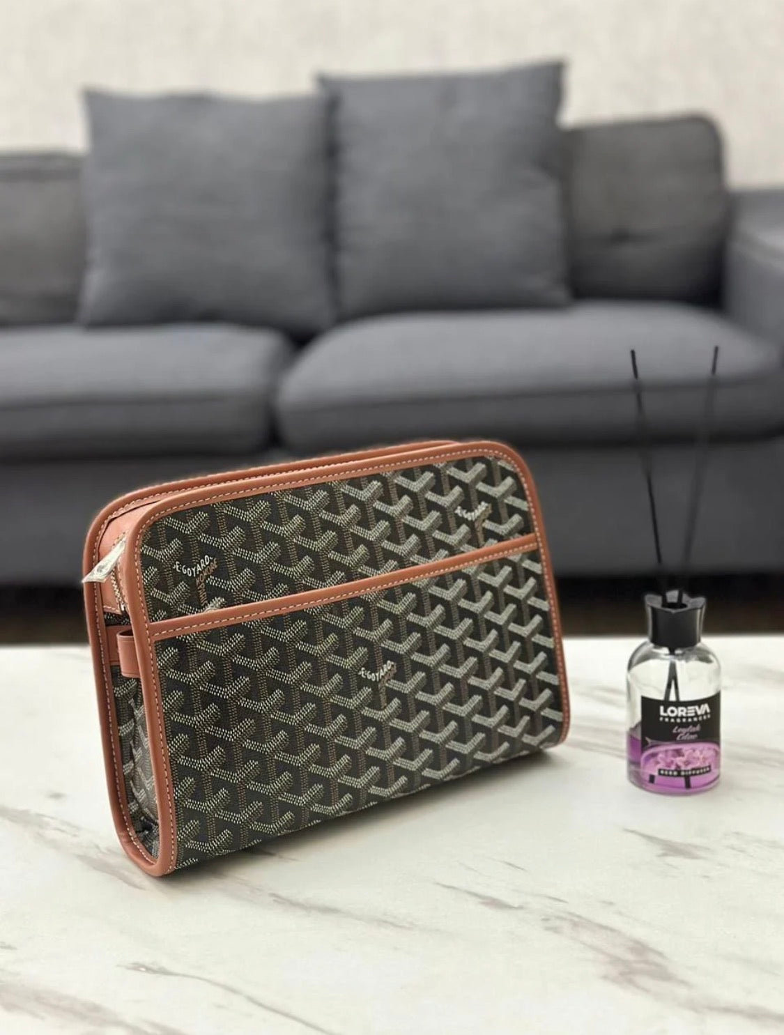 Goyard Jouvence Pouch (Brown)